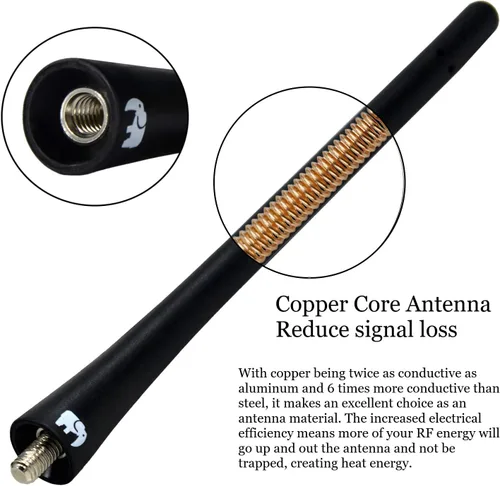 Miniatura 3 de ONE250 - Antena de goma flexible de 7.0 in para Mazda MX-5 Miata (2006-2020), Mazda2 (2002-2016), Mazda3 (2002-2013), Mazda5 (1999-2019), Mazda CX-7