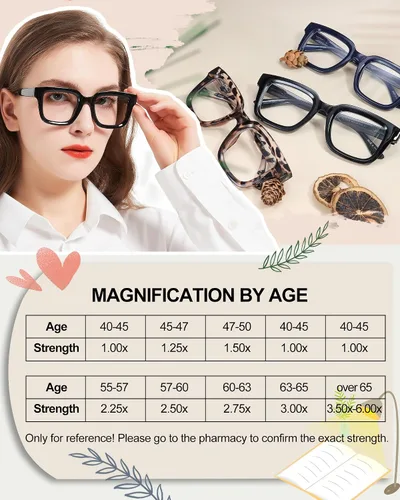 Miniatura 5 de MARE AZZURO Lentes de lectura de gran tamaño para mujer, gruesos, grandes lectores 1.0 1.25 1.5 1.75 2.0 2.25 2.5 2.75 3.0 3.5 4.0 5.0 6.0
