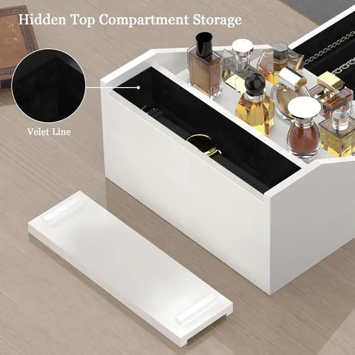 Miniatura 2 de upcessory Organizador de Colonia de Madera para Hombres Estante Mejorado de Colonia de 4 Niveles Organizador de Perfumes con Cajón Forrado