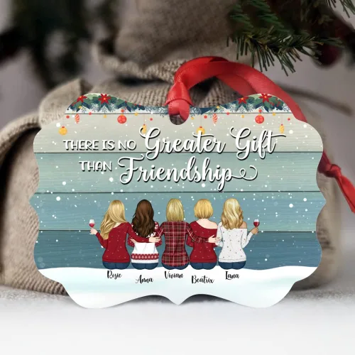 Miniatura 4 de Gossby Adorno personalizado para mejor amiga, regalo de Navidad personalizado con diseño, nombre, regalo de Navidad para mujeres, hermana del alma
