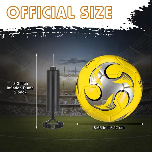 Miniatura 2 de Seenelling Balón de fútbol a granel con operación de bomba, tamaño 5 para deportes exteriores, bola cosida a máquina, suministros de donación