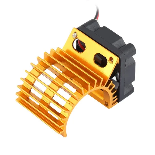 Miniatura 7 de Disipador de calor de motor RC, ventilador de refrigeración mejorado para autos RC eléctricos a escala 1/10, 380 390 motores, pieza de actualización