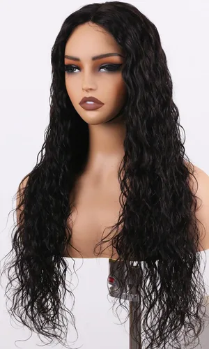 Miniatura 48 de Peluca de cabello humano con encaje frontal en T de 13 x 4 pulgadas, peluca de encaje HD rizado profundo sin pegamento, línea de cabello