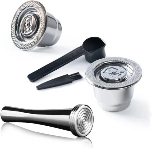 Cápsulas reutilizables de acero inoxidable N espresso aptas para Nes Presso OriginalLine, cápsulas de filtro de café expreso recargables de metal