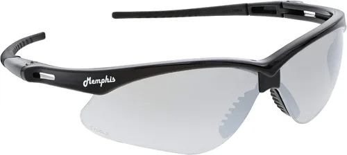 Miniatura 13 de MCR Safety Gafas de Seguridad MP118 Lentes de Policarbonato con Espejo Azul con Protección UV y Revestimiento Resistente a Rayones, Marco Negro, 1