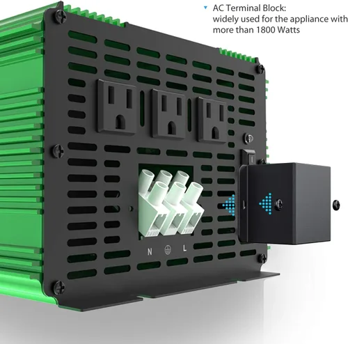Miniatura 3 de EDECOA Inversor de corriente de onda sinusoidal pura de 3000 W 3000 vatios CC 12 V a 110 V 120 V AC inversor solar con 3 salidas y bloque
