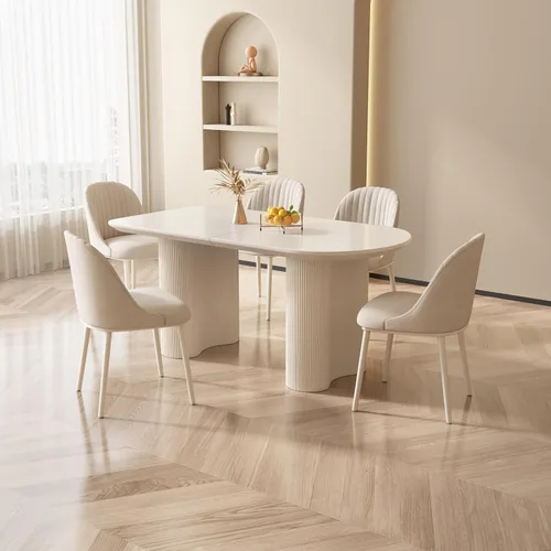 Miniatura 9 de Guyii Juego de mesa de comedor con 6 sillas, juego de mesa de cocina moderno, mesa de comedor interior para cocina, bar, sala de estar, rincón