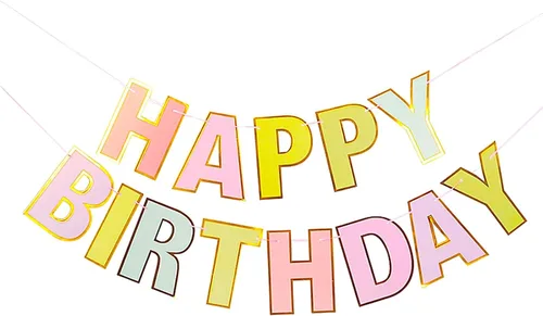 Miniatura 15 de MEETINGU Pancarta de Feliz Cumpleaños, Decoraciones de Fiesta Letrero Colorido Suministros para Niños, Niñas, Adultos