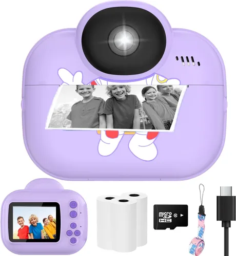 Juguetes de cámara para niños, cámara de impresión instantánea para niños, cámaras para niños pequeños para niñas y niños, cámaras digitales HD