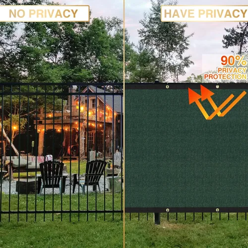 Miniatura 4 de Pantalla de Privacidad para Valla 4 x 1 Pies, Valla Resistente de Malla para Cubierta de Jardín al Aire Libre, Patio, Valla de Eslabón y Cadena