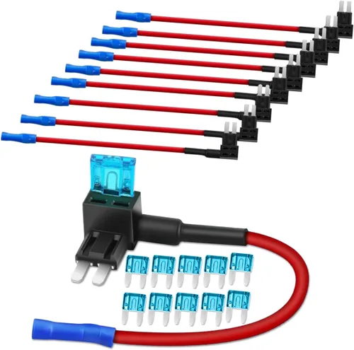 Miniatura 7 de 10 unidades de portafusible Micro2 de 12 V para autos ATR Blade con fusible de 20 A, adaptador de fusible de Add-a-Circuit Tap de Micro II