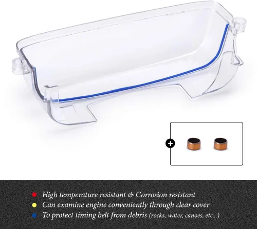 Miniatura 3 de PTNHZ Protector transparente para correa de tiempos Turbo Polea de CAM Compatible Reemplazo para Toyota Supra 2JZ 2JZGTE Lexus 3.0L No-VVTI 92-05