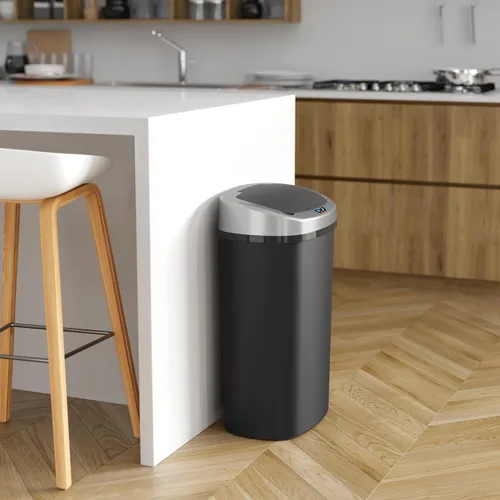 Miniatura 5 de iTouchless Cubo de basura de cocina con sensor de 13 galones con tapa y filtro de olor, cesta de basura automática duradera a prueba de abolladuras