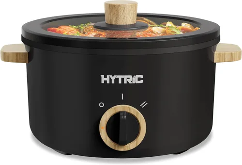 Hytric Olla eléctrica eléctrica portátil de 2.5 litros con revestimiento antiadherente, cocina multifuncional para salteados, filetes, fideos, sopa,