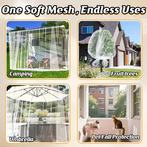 Miniatura 7 de ANPHSIN Mosquitera ultra fina de 65 x 10 pies para patio, pantalla de malla para jardín, porche, balcón, protege la piel y las plantas de insectos