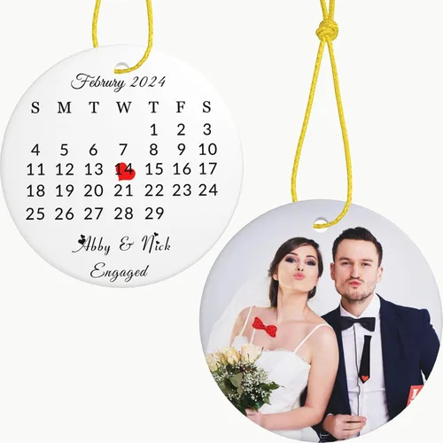 Miniatura 11 de Adornos personalizados para la primera Navidad del bebé, adornos colgantes de cerámica con foto de bebé, regalo de recuerdo para bebé recién nacido