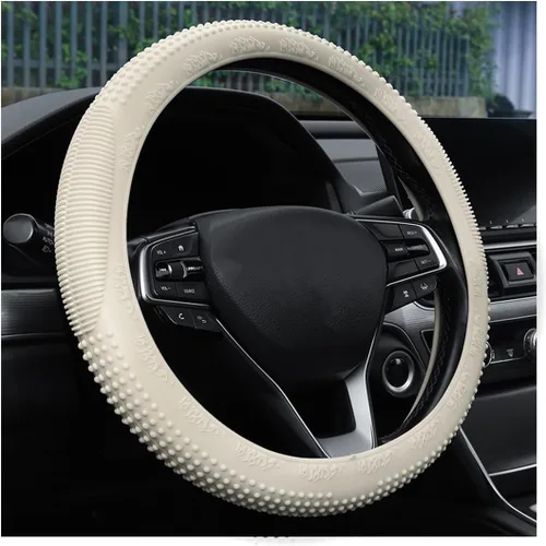 Funda para volante Bittwee, protector de volante de silicona para coche, cubiertas antideslizantes y sin olor para volante, universal de 14-15