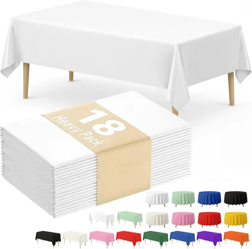 Miniatura 41 de Fixwal Mantel de plástico negro desechable de 54 x 108 pulgadas, mantel rectangular impermeable, paquete de 5 para graduación, decoración de fiesta