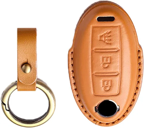 Miniatura 14 de SANRILY Funda para llavero de 3 botones para Nissan Armada Rogue Murano Cube 370Z Leaf Juke Quest Keyless Entry Remote Key Protector con llavero