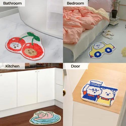 Miniatura 5 de Alfombra de baño, 24 x 17 pulgadas de grosor, extra suave, absorbente, parte trasera de goma duradera, antideslizante, lavable a máquina, alfombra