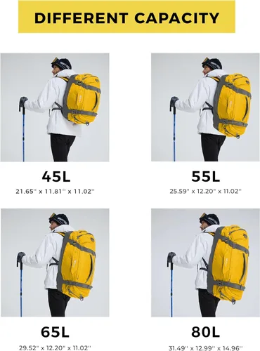 Miniatura 2 de Ubon Bolsa de lona grande para fines de semana con compartimentos para zapatos, mochila deportiva de 4 vías para gimnasio con correas acolchadas