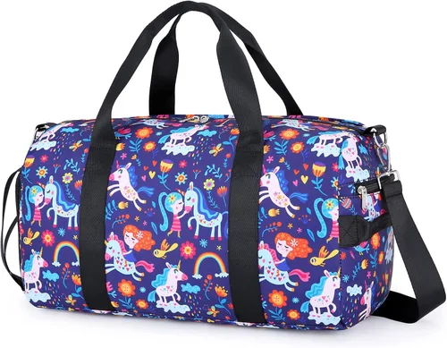 Bolsa de gimnasia para niños, bolsa de viaje con compartimentos para zapatos, bolsa de ballet deportiva, bolsa de transporte para adolescentes y