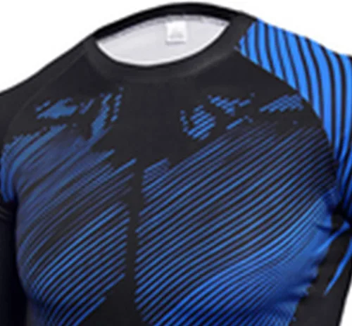 Miniatura 3 de 3 piezas de ropa de entrenamiento de compresión para hombre camisa de manga larga pantalones cortos traje de fitness camiseta deportiva y parte