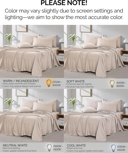 Miniatura 23 de Southshore Fine Living, Inc. Juego de 7 piezas de sábanas King divididas para cama ajustable, juego de sábanas King divididas con bolsillo de 21
