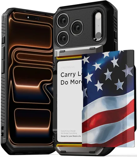 Miniatura 8 de VRS DESIGN Damda Glide Pro - Funda para iPhone 13 Pro, resistente funda semiautomática [4 tarjetas] con soporte para ranura para tarjetas compatible