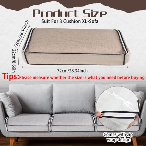 Miniatura 2 de Geetery Fundas de Cojín de Asiento de Sofá de Plástico PVC Impermeables Fundas de Sofá Muebles Funda de Asiento de Sofá para Proteger Contra