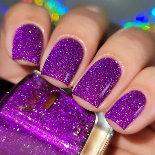 Miniatura 6 de Whats Up Nails - Plumingo Party Flash - Esmalte de uñas reflectante granate con dúocromo iridiscente brillante púrpura brillante barniz de esmalte