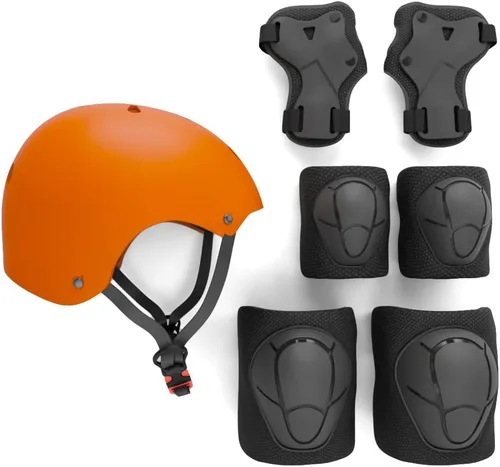 Miniatura 13 de Rude Boyz - Juego de almohadillas para casco de bicicleta, rodilleras, coderas, muñequeras para niños y niñas Azul