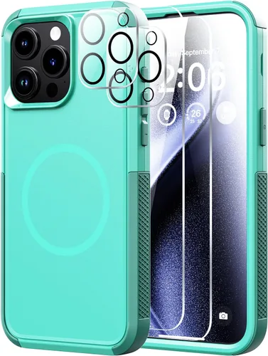 Miniatura 69 de Diverbox Funda para iPhone 13 [compatible con MagSafe] [con protector de pantalla] [a prueba de golpes] [a prueba de caídas] Funda de protección