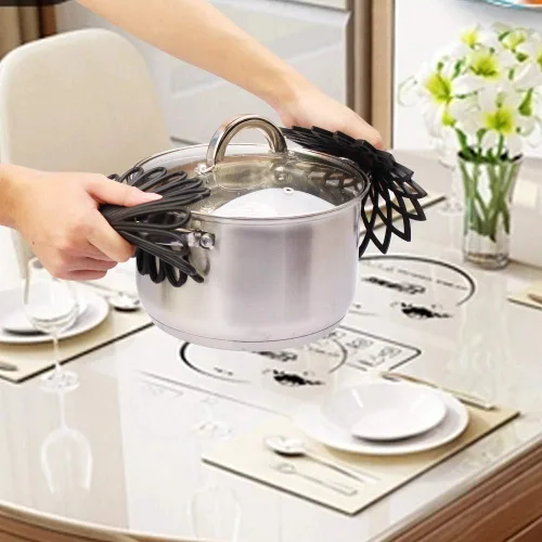 Miniatura 5 de ME.FAN Salvamanteles de silicona – Almohadillas calientes de cocina para ollas y platos – Salvamanteles aislados para tetera – Flexible, duradero