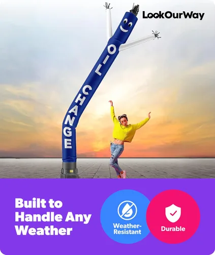 Miniatura 5 de LookOurWay Air Dancers - Accesorio inflable para hombre de tubo – 20 pies de alto Wacky Waving Inflable Dancing Tube Guy para promoción de negocios