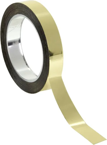 Chartpak Cinta de arte gráfico, 1/4 pulgadas de ancho x 324 pulgadas de largo, Mylar metálico dorado, 1 rollo (BG2509)