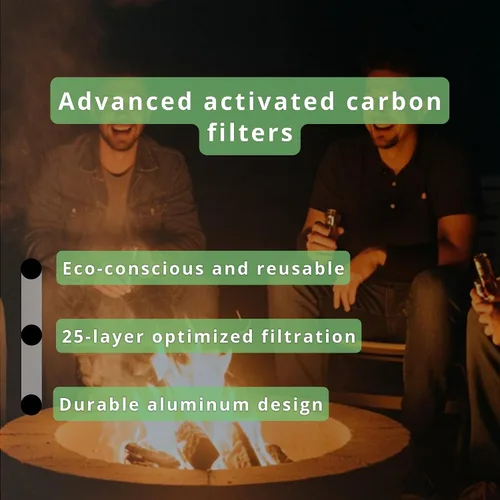 Miniatura 5 de Filtros de carbón activado en forma de cono de 25 unidades, con revestimiento de aluminio