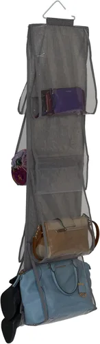 Miniatura 5 de Household Essentials Organizador de bolsos colgantes, 8 bolsillos, almacenar bolsos, carteras, embragues y más, se cuelga fácilmente en el armario