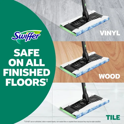 Miniatura 3 de Swiffer Barrido + trapeador, repuesto de almohadillas húmedas, limpiador de pisos, paños de limpieza, resistente, fresco, 20