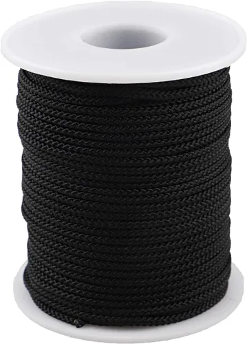 Miniatura 19 de Cuerda de hilo de nailon para jardinería, pulseras trenzadas, manualidades (0.039 in-394 pies, café)