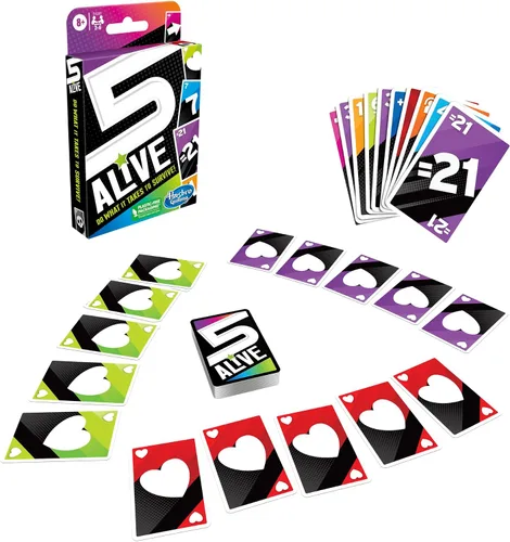 Miniatura 16 de Hasbro Gaming Juego de cartas de 5 vivos, juego de ritmo rápido para niños y familias, fácil de aprender, de 2 a 6 jugadores, divertidas actividades