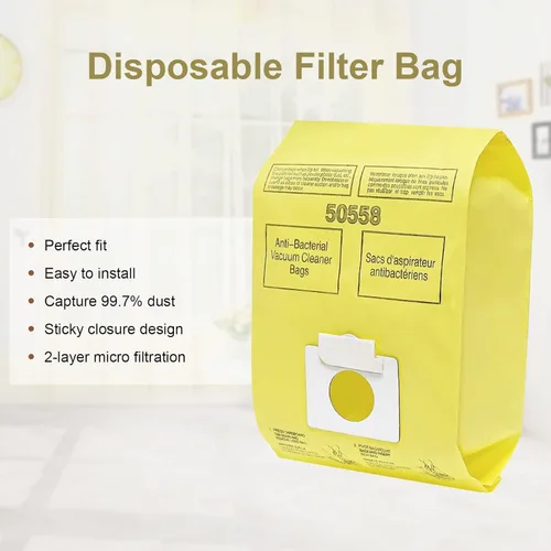 Miniatura 3 de Paquete de 10 bolsas de vacío 50403 compatibles con Kenmore Canister tipo C/Q 5055, 50555, 50557, 50558 y tipo C-5, C-18, 53292, 200 Series, 400