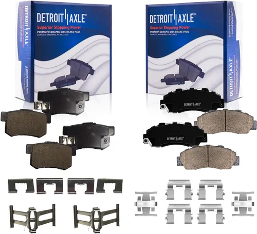 Miniatura 140 de Detroit Axle - Pastillas de freno traseras para Honda Odyssey 2011-2017 Pilot 2007-2013 MDX 2010-2013 ZDX 2010-2013 Pastillas de freno de cerámica
