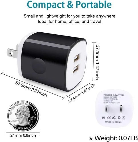 Miniatura 6 de Cubo de carga con cable micro USB, cable de carga rápida compatible con Samsung Galaxy S7/S6/Edge/Active S5 S4 Note 5/4, J7 J3 J2 A7 A10S A10 A6