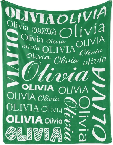 Miniatura 18 de Manta personalizada con nombre para niños y adultos, manta de franela personalizada con nombre Color 07