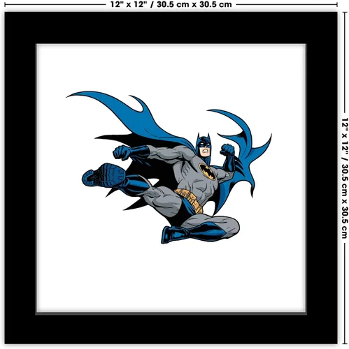 Miniatura 6 de Trends International Gallery Pops DC Comics Batman - Póster de pared de Action Kick, 12 x 12 pulgadas, versión enmarcada en negro