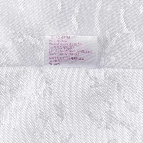 Miniatura 3 de Violet Linen Patrón clásico de borde abstracto, jacquard tejido de poliéster, comedor, banquete de fiesta y vacaciones, blanco, 70 x 180 pulgadas