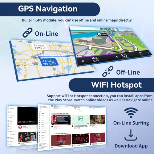 Miniatura 4 de [4+128G] Android 15 - Actualización estéreo para automóvil Ford F150/F-150 2009-2012 (Auto-AC) con CarPlay inalámbrico y Android Auto, radio