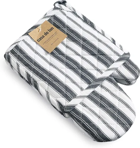 Miniatura 2 de Juego de manoplas para horno y agarraderas, guantes duraderos resistentes al calor, guantes gruesos para cocina, aptos para cocinar, hornear, asar a