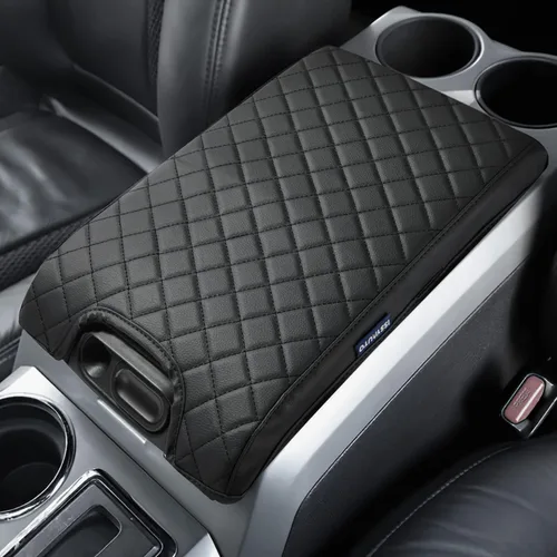 Miniatura 10 de ISSYAUTO Funda de consola central compatible con Ford F250 F350 F450 2011-2016, F150 2011-2014 con consola de asiento plegable, funda